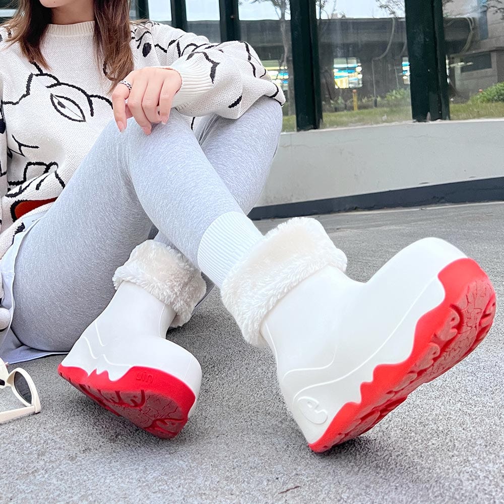 Bright White Navarra Boots with Napped Linings Women